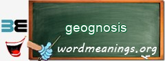 WordMeaning blackboard for geognosis